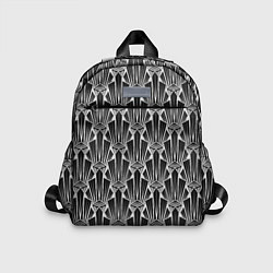 Детский рюкзак Черно-белый модный геометрический узор арт деко, цвет: 3D-принт