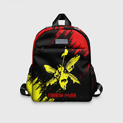 Детский рюкзак Linkin Park желто-красный, цвет: 3D-принт