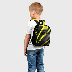 Детский рюкзак Жёлтая и Чёрная Масляная Краска, цвет: 3D-принт — фото 2