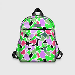 Детский рюкзак Abstract pattern green pink spots, цвет: 3D-принт