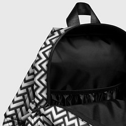 Детский рюкзак Чёрно-Белый Зигзаг, цвет: 3D-принт — фото 2