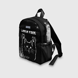 Детский рюкзак Группа Linkin Park и Рок Кот, цвет: 3D-принт — фото 2