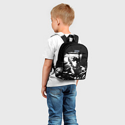 Детский рюкзак METAL GEAR RISING - ЧБ ГЕРОЙ, цвет: 3D-принт — фото 2