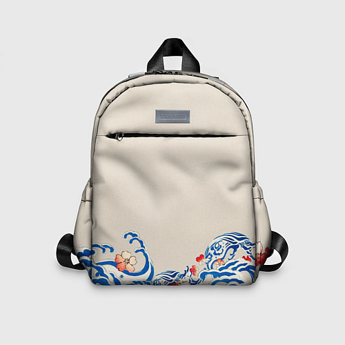 Детский рюкзак Японский орнамент волн / 3D-принт – фото 1