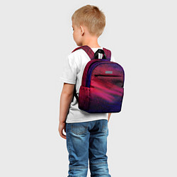 Детский рюкзак Неоновая пыль - Красный, цвет: 3D-принт — фото 2