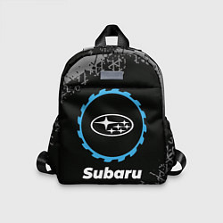 Детский рюкзак Subaru в стиле Top Gear со следами шин на фоне, цвет: 3D-принт