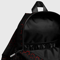 Детский рюкзак Символ Portal и краска вокруг на темном фоне, цвет: 3D-принт — фото 2