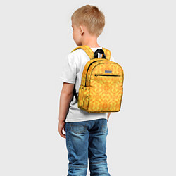 Детский рюкзак Желтый абстрактный летний орнамент, цвет: 3D-принт — фото 2