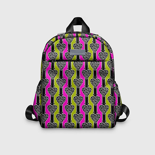 Детский рюкзак Striped multicolored pattern Сердце / 3D-принт – фото 1