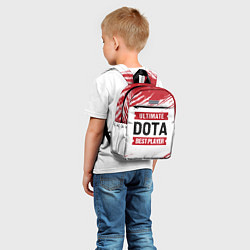 Детский рюкзак Dota: красные таблички Best Player и Ultimate, цвет: 3D-принт — фото 2