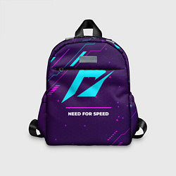Детский рюкзак Символ Need for Speed в неоновых цветах на темном