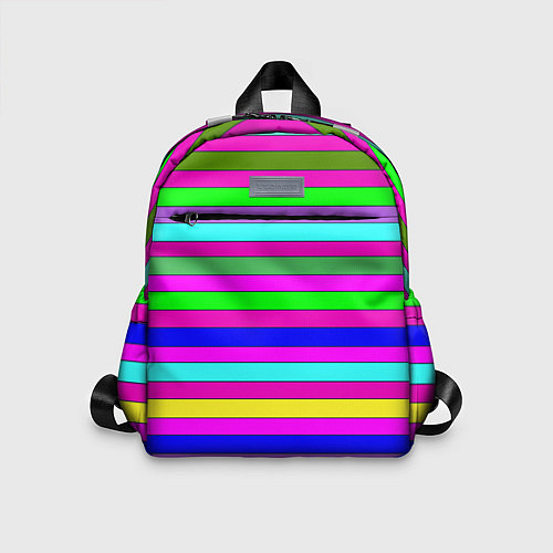 Детский рюкзак Multicolored neon bright stripes / 3D-принт – фото 1