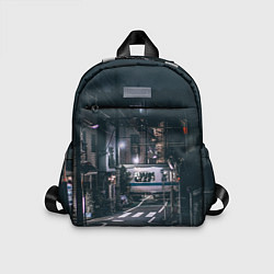 Детский рюкзак Ночная улица города - Белый, цвет: 3D-принт