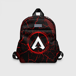 Детский рюкзак Символ Apex Legends и краска вокруг на темном фоне, цвет: 3D-принт