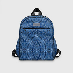 Детский рюкзак Gray blue ethnic arabic ornament, цвет: 3D-принт