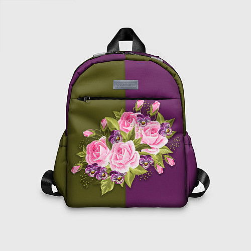 Детский рюкзак Нежные Розы на темном фоне / 3D-принт – фото 1