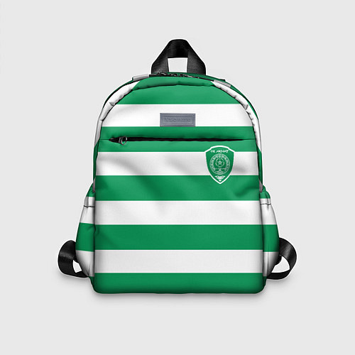 Детский рюкзак ФК Ахмат на фоне бело зеленой формы / 3D-принт – фото 1