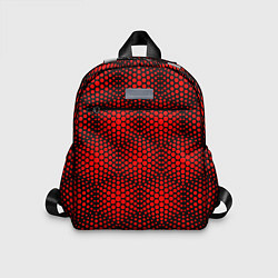 Детский рюкзак Красные неоновые соты, цвет: 3D-принт