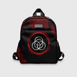 Детский рюкзак Символ Elden Ring и краска вокруг на темном фоне