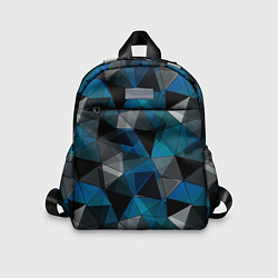 Детский рюкзак Сине-черный геометрический, цвет: 3D-принт