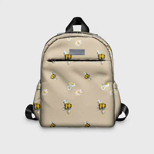 Детский рюкзак Цветы Ромашки и Пчёлы / 3D-принт – фото 1