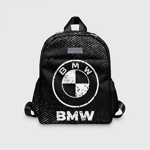 Детский рюкзак BMW с потертостями на темном фоне / 3D-принт – фото 1