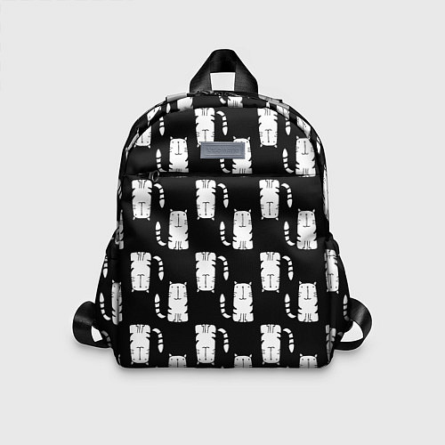 Детский рюкзак Полосатые Перевёрнутые Коты / 3D-принт – фото 1