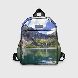 Детский рюкзак Прозрачное горное озеро, цвет: 3D-принт