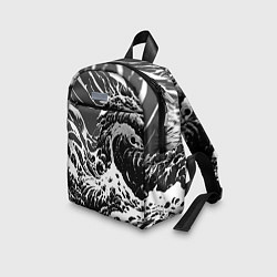 Детский рюкзак Черно-белые волны, цвет: 3D-принт — фото 2