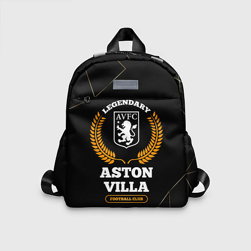 Детский рюкзак Лого Aston Villa и надпись legendary football club / 3D-принт – фото 1