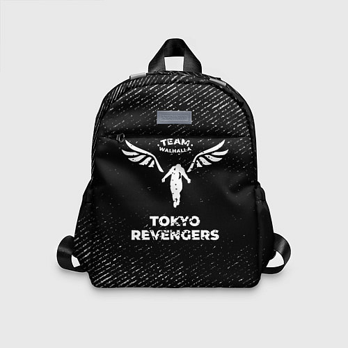 Детский рюкзак Tokyo Revengers с потертостями на темном фоне / 3D-принт – фото 1