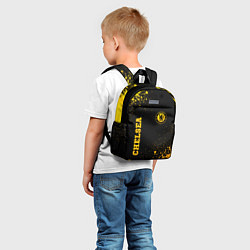Детский рюкзак Chelsea - gold gradient: символ и надпись вертикал, цвет: 3D-принт — фото 2