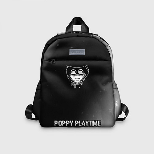 Детский рюкзак Poppy Playtime glitch на темном фоне: символ сверх / 3D-принт – фото 1