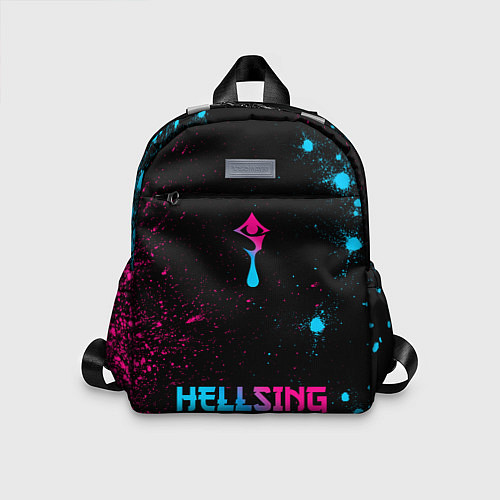 Детский рюкзак Hellsing - neon gradient: символ, надпись / 3D-принт – фото 1