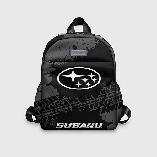 Детский рюкзак Subaru speed шины на темном: символ, надпись / 3D-принт – фото 1