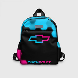 Детский рюкзак Chevrolet - neon gradient: символ, надпись