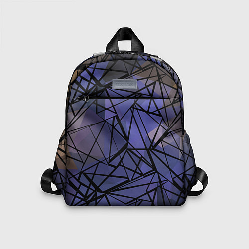 Детский рюкзак Blue with black stripes pattern / 3D-принт – фото 1