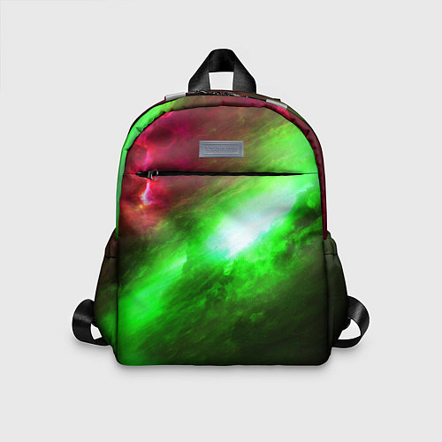 Детский рюкзак Зеленый космос бесконечность / 3D-принт – фото 1