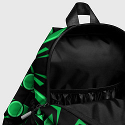 Детский рюкзак Геометрический узор зеленый geometric, цвет: 3D-принт — фото 2