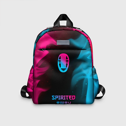 Детский рюкзак Spirited Away - neon gradient: символ, надпись / 3D-принт – фото 1