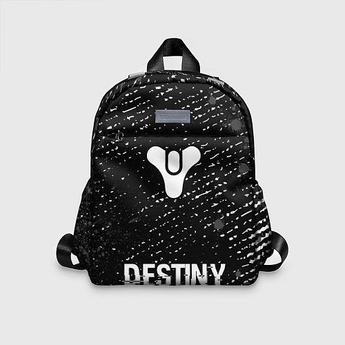 Детский рюкзак Destiny glitch на темном фоне: символ, надпись / 3D-принт – фото 1