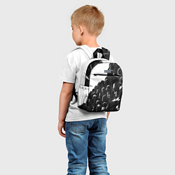 Детский рюкзак Кубизм Фигуры в трехмерном пространстве в черно-бе, цвет: 3D-принт — фото 2