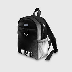Детский рюкзак Quake glitch на темном фоне: символ, надпись, цвет: 3D-принт — фото 2