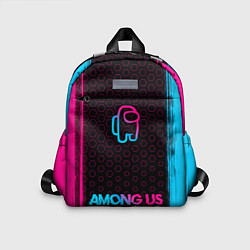 Детский рюкзак Among Us - neon gradient: символ, надпись