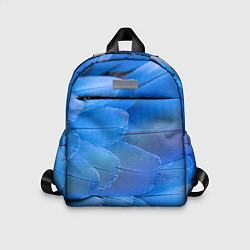 Детский рюкзак Текстура с голубыми перьями, цвет: 3D-принт