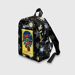 Детский рюкзак Новый Год Три Снегиря, цвет: 3D-принт — фото 2