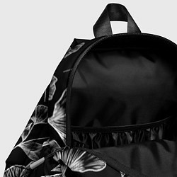 Детский рюкзак Графичные цветы на черном фоне, цвет: 3D-принт — фото 2