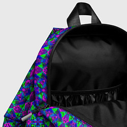 Детский рюкзак Калейдоскопический неоновый узор, цвет: 3D-принт — фото 2