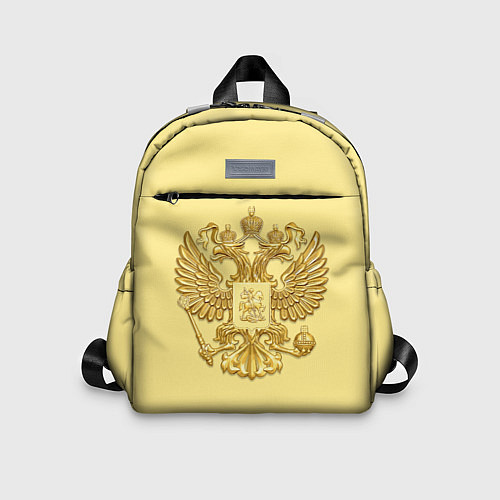 Детский рюкзак Герб России - золото / 3D-принт – фото 1