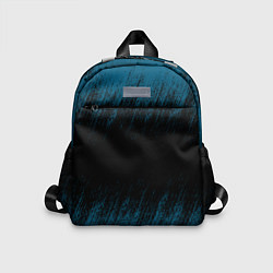 Детский рюкзак Синие штрихи на черном, цвет: 3D-принт